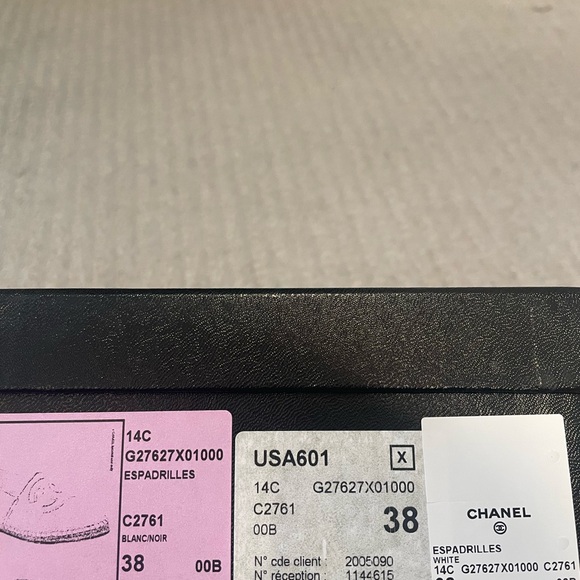 Chanel Espadrilles Blanc/Noir Size 38 - Picture 2 of 6
